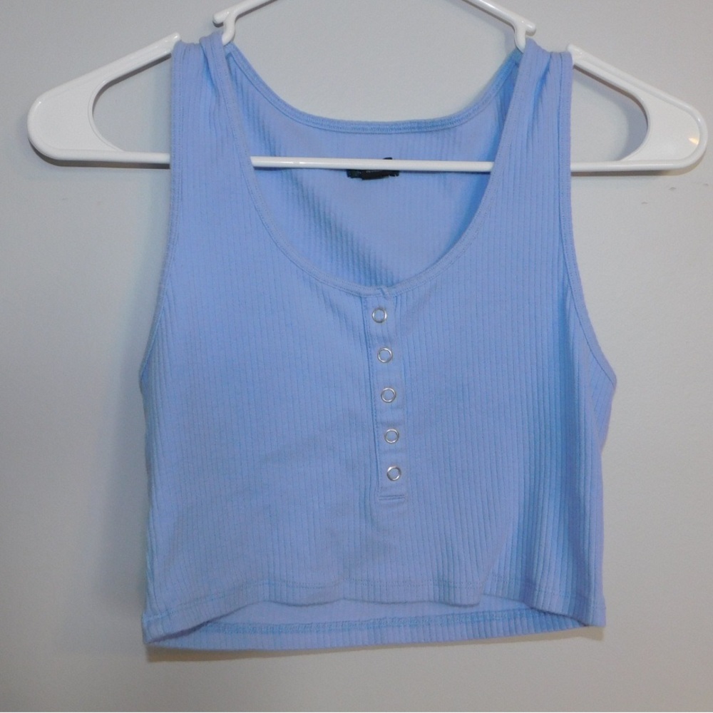 wild fable blue crop top size medium